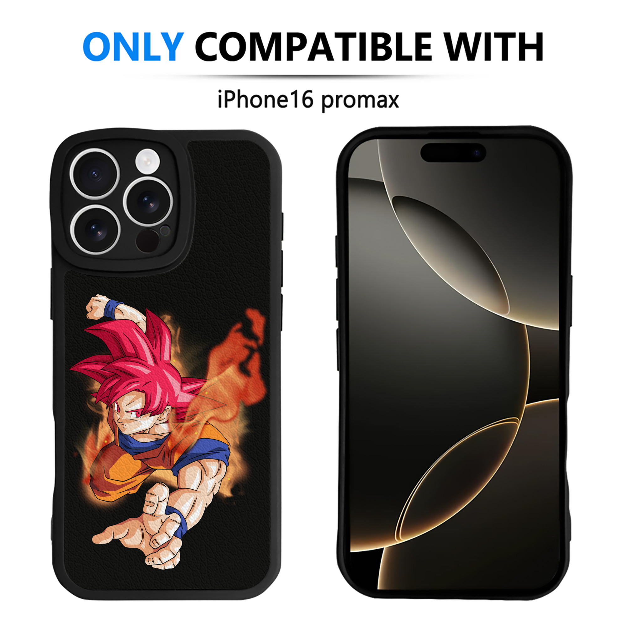 （画像用） ドラゴンボール 孫悟空（そん ごくう）Son Goku カカロット DRAGON BALL Kakarotto 【iPhone 16シリーズ対応】シリコンスマホケース（レザー調） 材質：シリコン